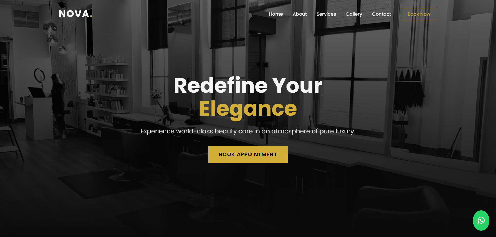 Salon website — project preview
